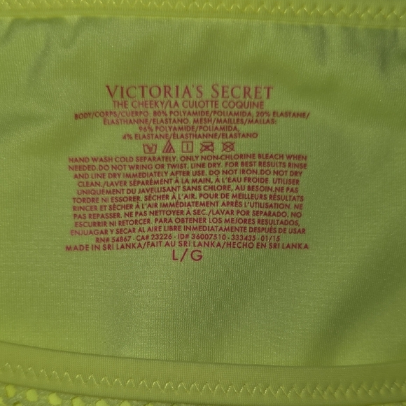 (J35) Victoria's Secret Yellow Bikini Bottom Swimwear - Picture 2 of 4